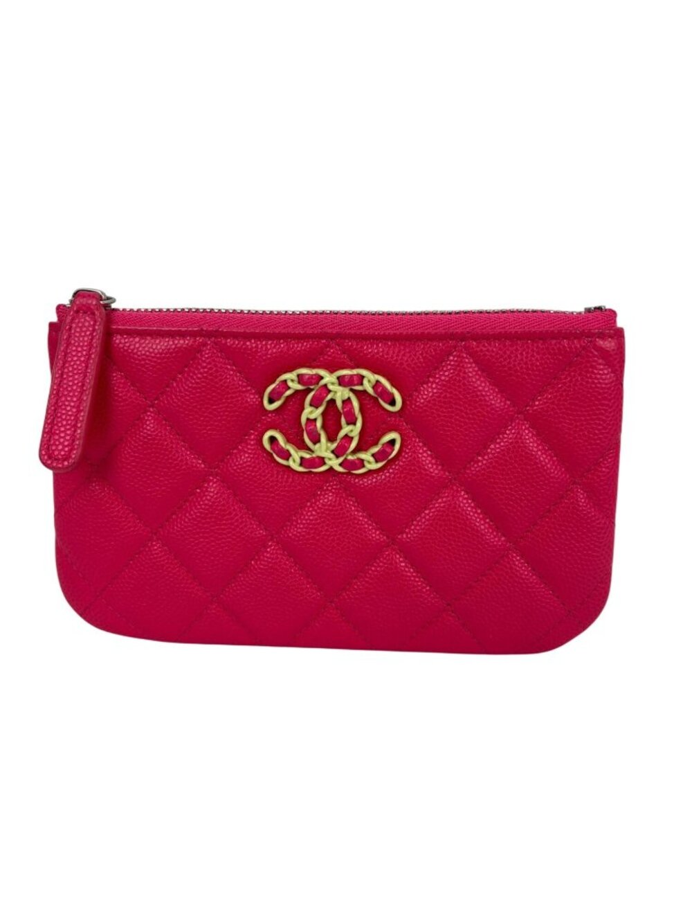 Chanel Caviar Quilted 19 Small Pink Cosmetic Case